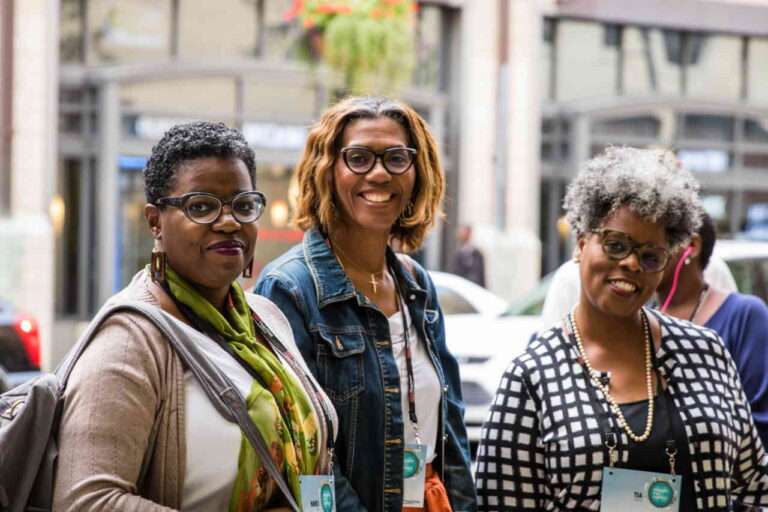 three female attendees, TEDx in Atlanta